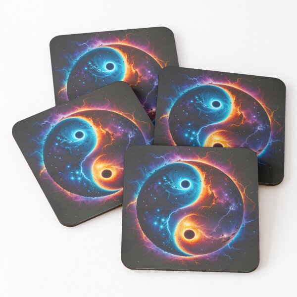Item preview, Electric Galaxy Space Yin Yang Symbol designed and sold by TheArtOfPat.