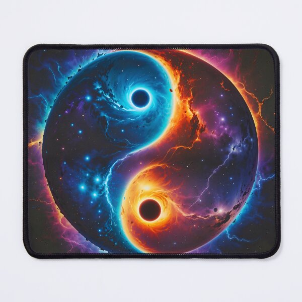 Item preview, Electric Galaxy Space Yin Yang Symbol designed and sold by TheArtOfPat.
