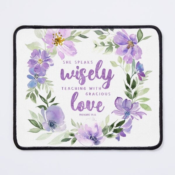 Item preview, Proverbs 31:26 She Speaks Wisely Teaching With Gracious Love- Lillac designed and sold by amazingjoy.