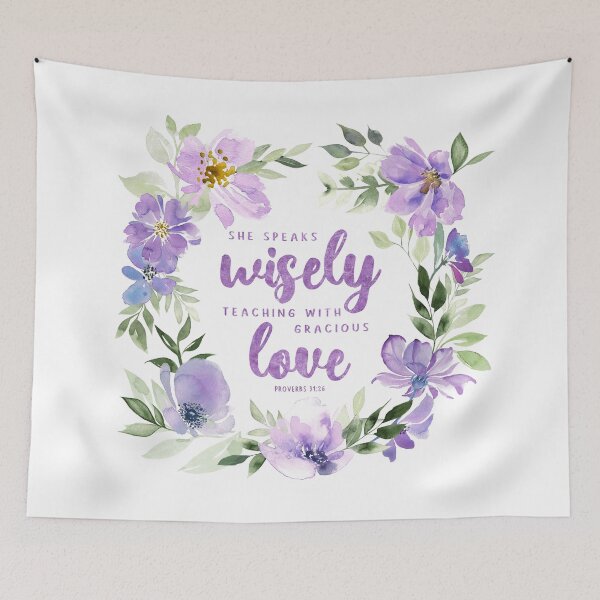 Item preview, Proverbs 31:26 She Speaks Wisely Teaching With Gracious Love- Lillac designed and sold by amazingjoy.