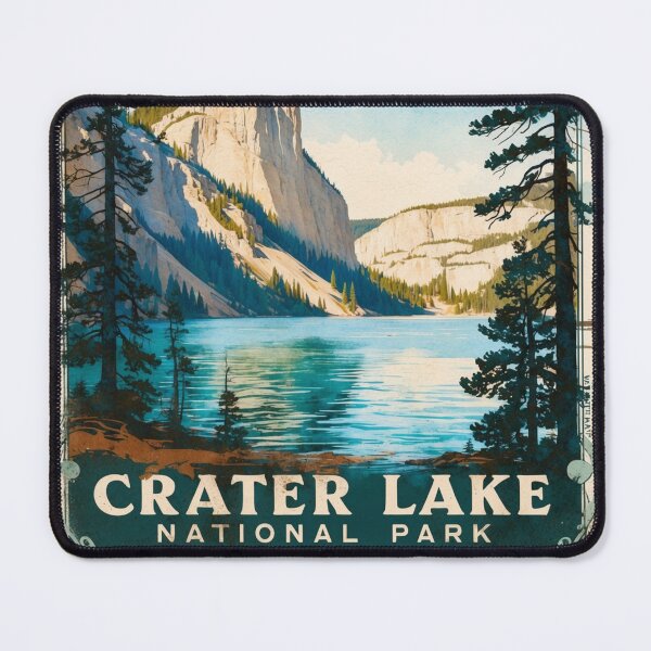 Item preview, Crater Lake National Park Postcard Vintage Retro Travel designed and sold by TravelPostcardGems.