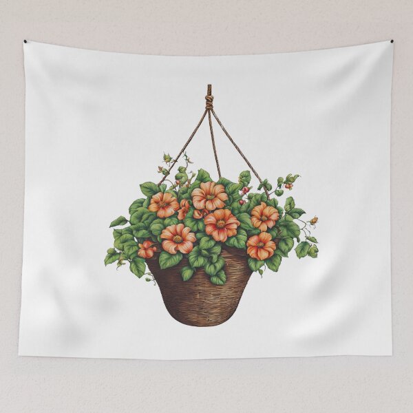 Item preview, Hanging Flowers Basket designed and sold by Creastore.