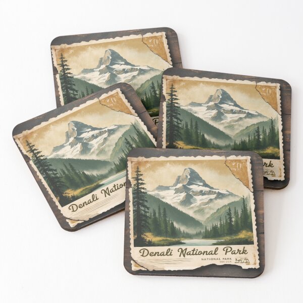 Item preview, Denali National Park Postcard Vintage Retro Travel designed and sold by TravelPostcardGems.