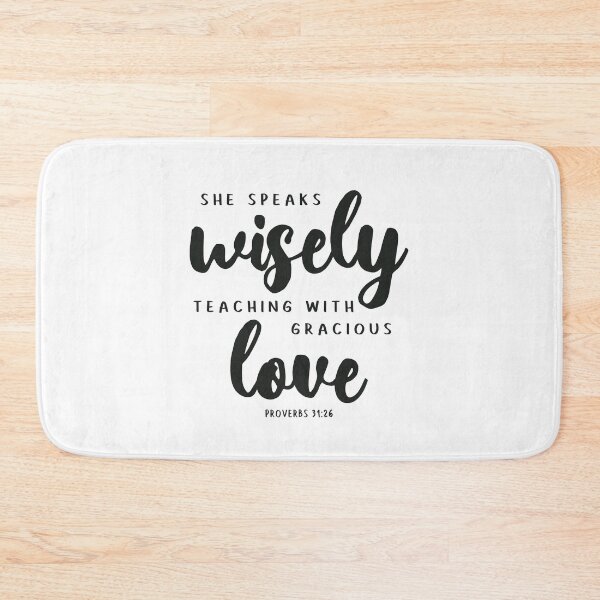 Item preview, Pro 31:26 She Speaks Wisely Teaching With Gracious Love- Black designed and sold by amazingjoy.