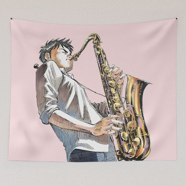 Item preview, Blue Giant - Dai Playing Saxophone  designed and sold by ForevFantasy.