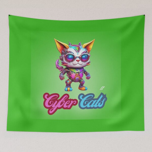 Item preview, Cyber Cats - Cyber Cat 17 designed and sold by Monika Turemka.