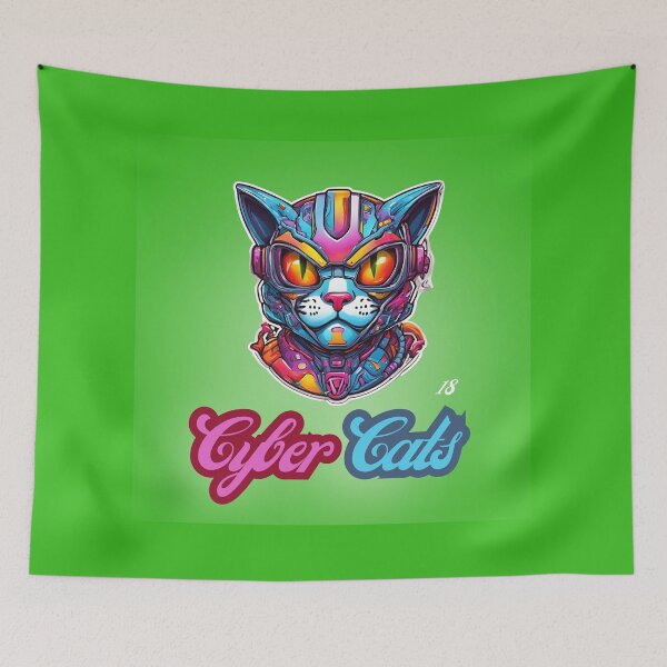 Item preview, Cyber Cats - Cyber Cat 18 designed and sold by Monika Turemka.