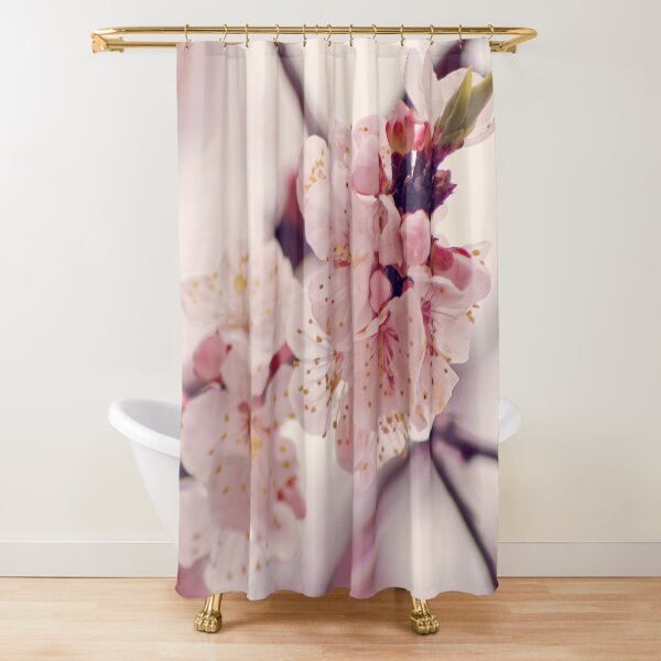 In pink Shower Curtain