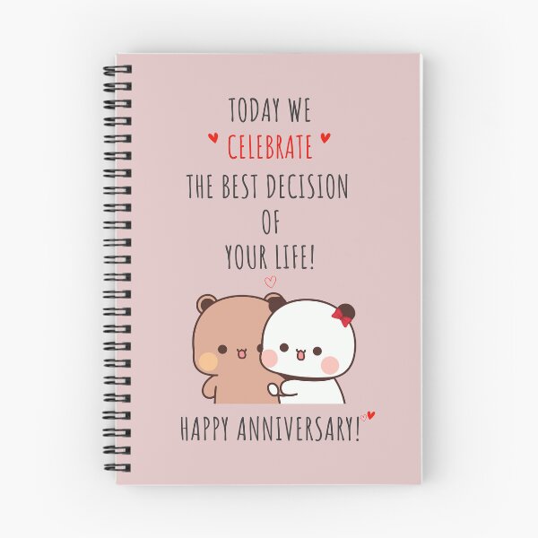 Item preview, Happy anniversary from DuDu Bear and BuBu panda designed and sold by Pandety.