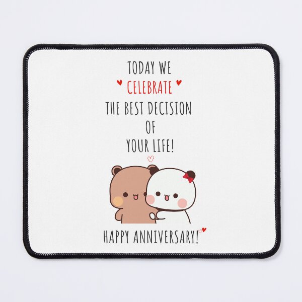 Item preview, Happy anniversary from DuDu Bear and BuBu panda designed and sold by Pandety.