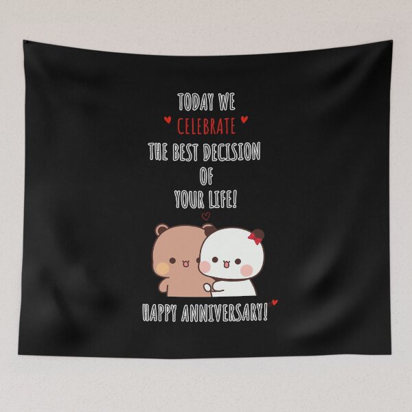 Item preview, Happy anniversary from DuDu Bear and BuBu panda designed and sold by Pandety.