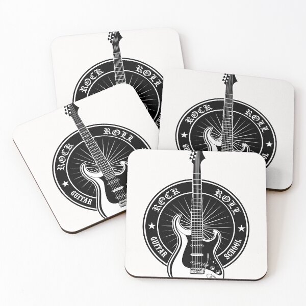 Item preview, round-sticker-guitar-school-vector-illustration-black-promotional-label-advertising-rock-music-lesso-01 designed and sold by tshirtsdesign9.