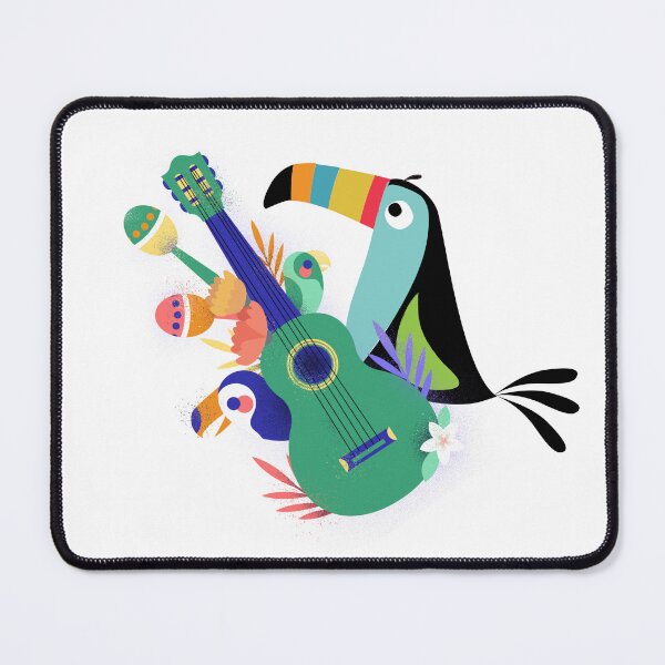 Item preview, Music Lover Tropical Vibe with Tucan and Guitar designed and sold by GuesthozGraphix.