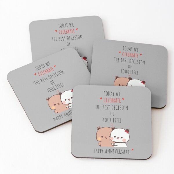 Item preview, Happy anniversary from DuDu Bear and BuBu panda designed and sold by Pandety.