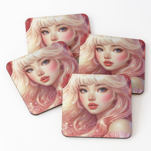 Item preview, Cute girl with strawberries  designed and sold by Millionsxi.