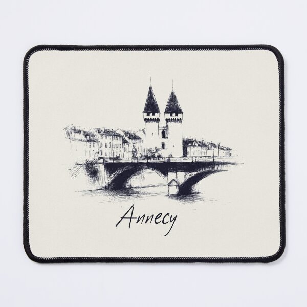 Item preview, Annecy Sketch - Elegant Pen Drawing of French Architecture designed and sold by Retro Travel Design.