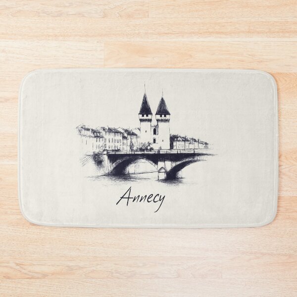 Item preview, Annecy Sketch - Elegant Pen Drawing of French Architecture designed and sold by Retro Travel Design.