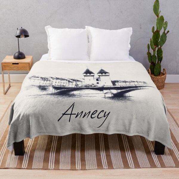Item preview, Annecy Sketch - Elegant Pen Drawing of French Architecture designed and sold by Retro Travel Design.