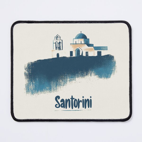 Item preview, Santorini Skyline - Minimalist Brush Art of Greek Architecture designed and sold by Retro Travel Design.