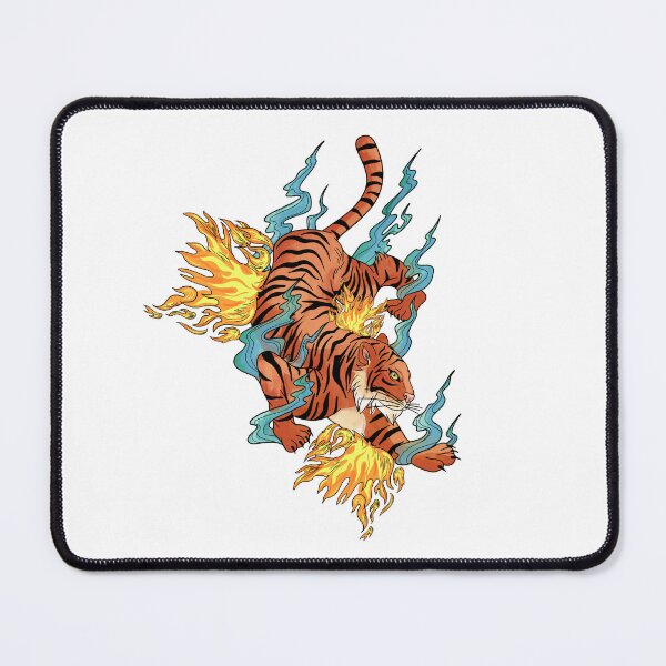 Item preview, Tiger stalking with water and fire designed and sold by GuesthozGraphix.