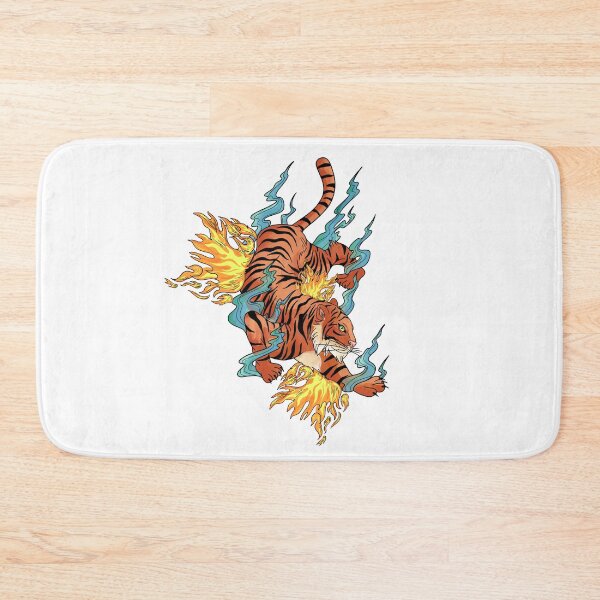Item preview, Tiger stalking with water and fire designed and sold by GuesthozGraphix.