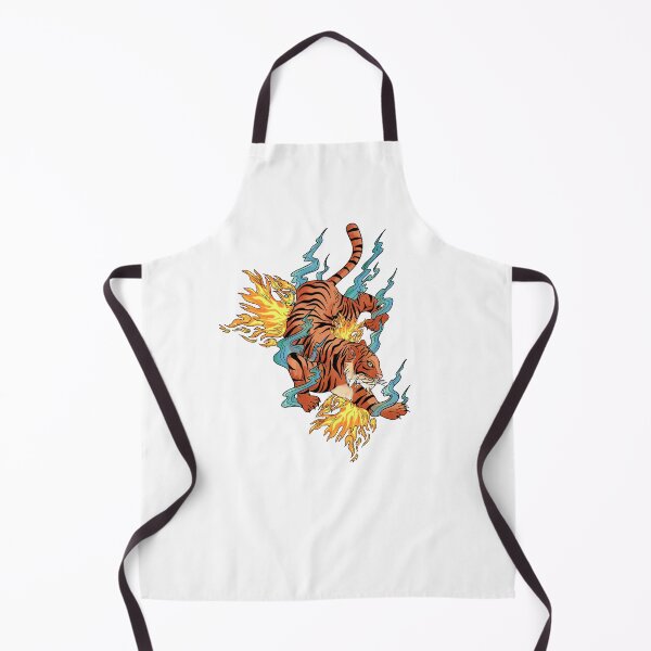 Item preview, Tiger stalking with water and fire designed and sold by GuesthozGraphix.