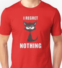 I Regret Nothing | Cat Slim Fit T-Shirt