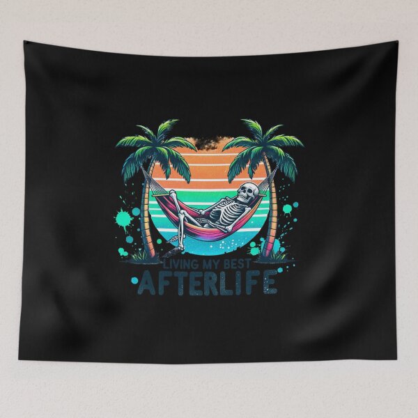 Item preview, Cheeky Skeleton – "Living My Best Afterlife" Funny Design for T-Shirts, Mugs, Stickers & More designed and sold by artedigital99.