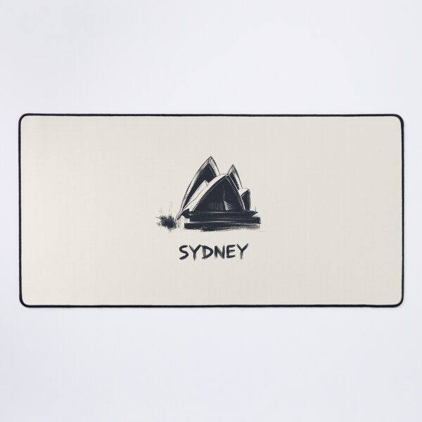 Item preview, Sydney Opera House - Minimalist Black and White Sketch Art designed and sold by Retro Travel Design.
