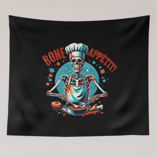 Item preview, Witty Skeleton – "Bone Appétit!" Sarcastic Design for T-Shirts, Mugs, Stickers & More designed and sold by artedigital99.