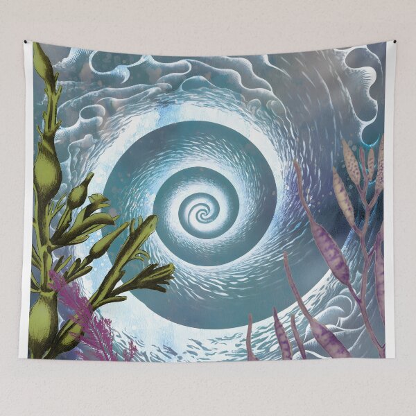 Item preview, WOD Depths Ocean Spiral Vortex Waves Seaweed Whirlpool designed and sold by SoulscapeStudio.