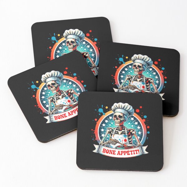 Item preview, Witty Skeleton – "Bone Appétit!" Sarcastic Design for T-Shirts, Mugs, Stickers & More designed and sold by artedigital99.