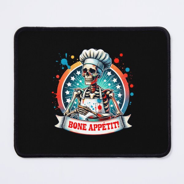 Item preview, Witty Skeleton – "Bone Appétit!" Sarcastic Design for T-Shirts, Mugs, Stickers & More designed and sold by artedigital99.