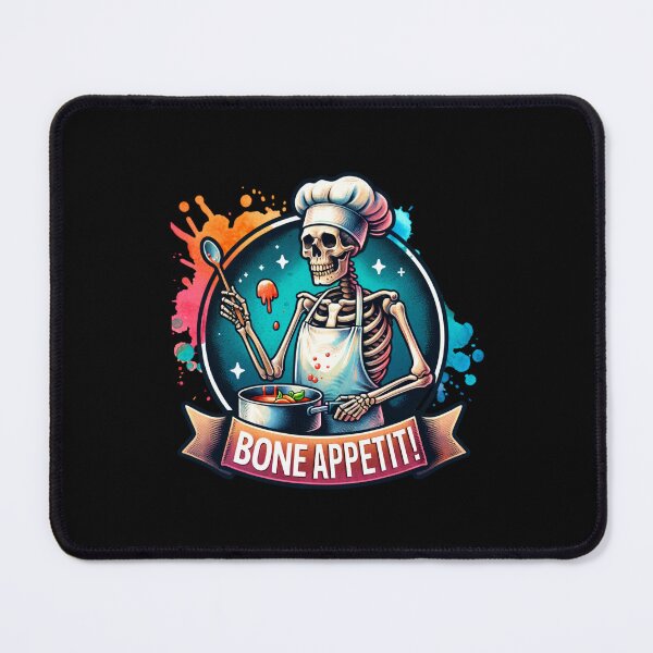 Item preview, Witty Skeleton – "Bone Appétit!" Sarcastic Design for T-Shirts, Mugs, Stickers & More designed and sold by artedigital99.