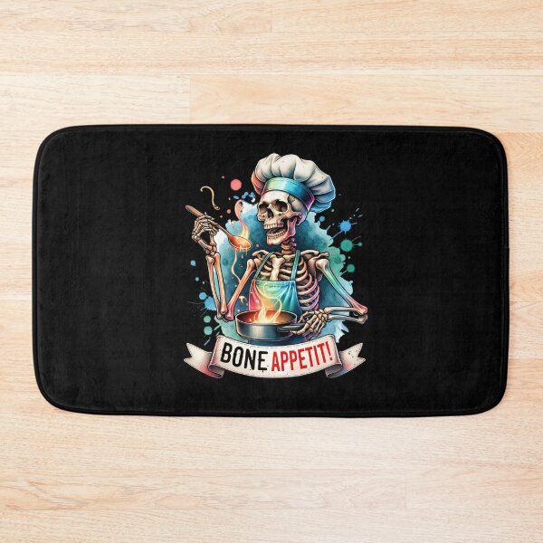 Item preview, Witty Skeleton – "Bone Appétit!" Sarcastic Design for T-Shirts, Mugs, Stickers & More designed and sold by artedigital99.