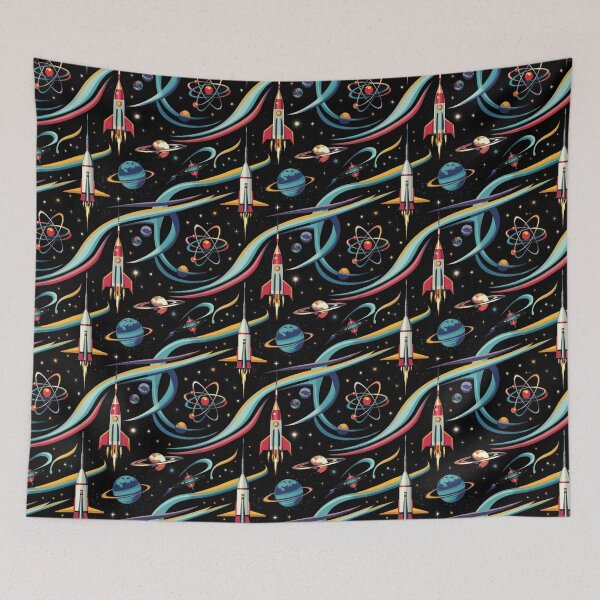 Item preview, Mid Century Atomic Era Pattern designed and sold by Angry Swan Designs.