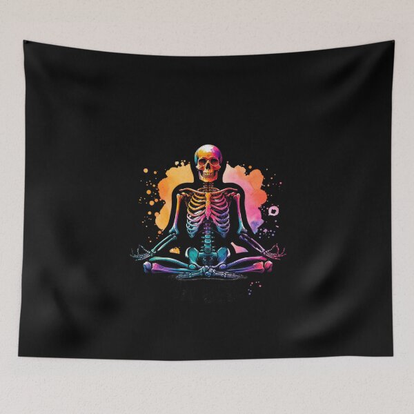 Item preview, Lazy Skeleton – "Namast'ay in Bed" Funny Design for T-Shirts, Mugs, Stickers & More designed and sold by artedigital99.