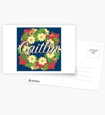 Caitlin - Personalised Wreath of Flowers Postcards