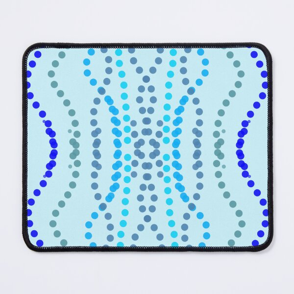 Item preview, Wavy vertical dotted lines on light blue designed and sold by Stefrait-7.