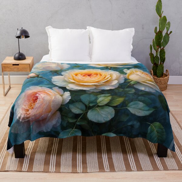 Item preview, Exquisite Floral Golden Blooms In Soft Radiant Hues Enchanting AI Concept Art by Xzendor7 designed and sold by Xzendor7 Digital Art Creations.