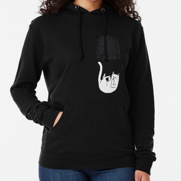 cat with middle finger hoodie