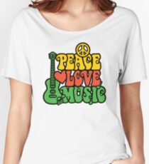 Reggae Peace-Love-Music Women's Relaxed Fit T-Shirt