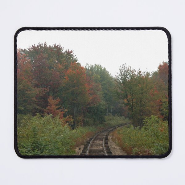 Item preview, Railroad tracks through Autumn woods. designed and sold by DesignsAndDocs.