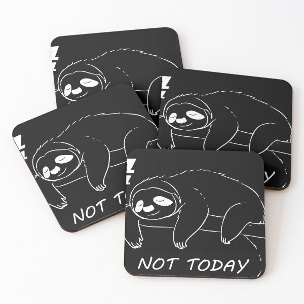 Item preview, Not Today Sleepy Sloth - Minimalist Line Art designed and sold by HAFIZ-DP.