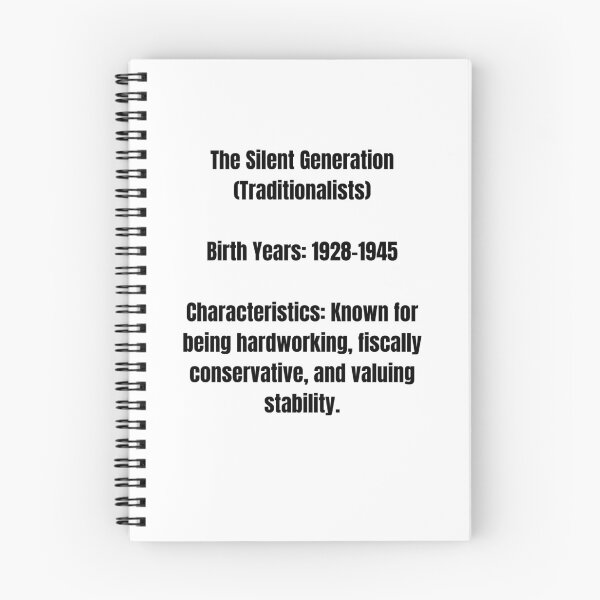 Item preview, The Silent Generation - Traditionists - Birth Years 1928 - 1945 designed and sold by fredgarden8.