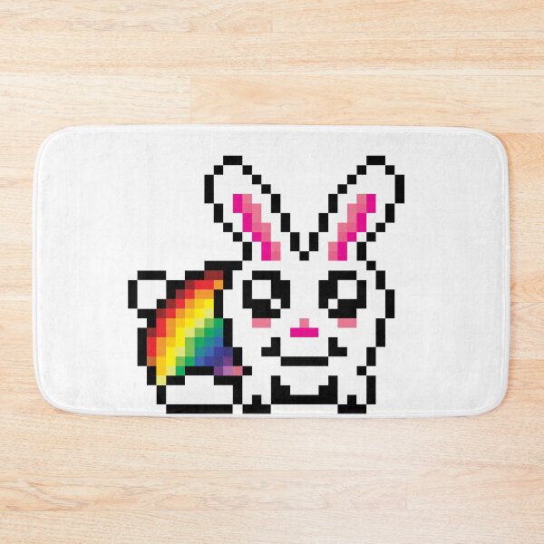 Item preview, Fuzzy Rainbow Bunny designed and sold by 32-Squared.