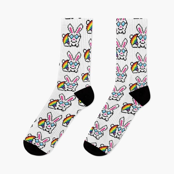 Item preview, Fuzzy Spectacled Rainbow Bunny designed and sold by 32-Squared.