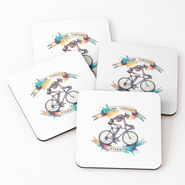 Item preview, Cycling Skeleton – "Cycling Through Eternity" Fun Design for T-Shirts, Mugs, Stickers & More designed and sold by artedigital99.