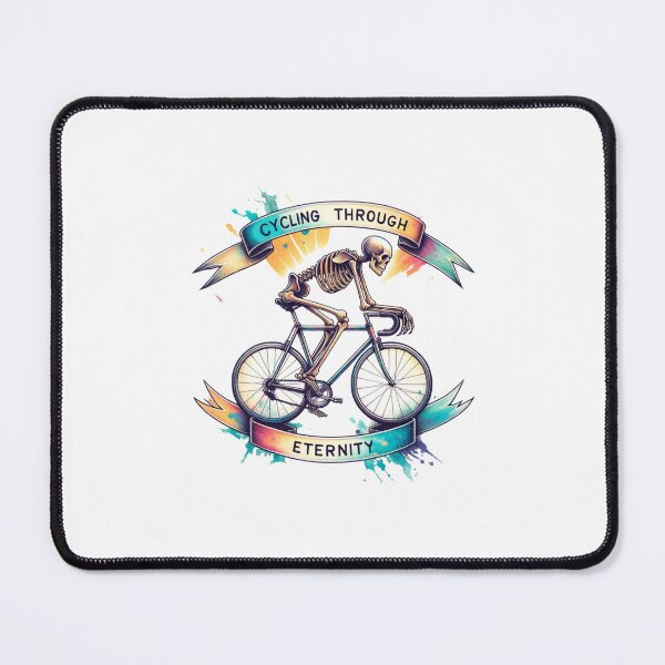 Item preview, Cycling Skeleton – "Cycling Through Eternity" Fun Design for T-Shirts, Mugs, Stickers & More designed and sold by artedigital99.