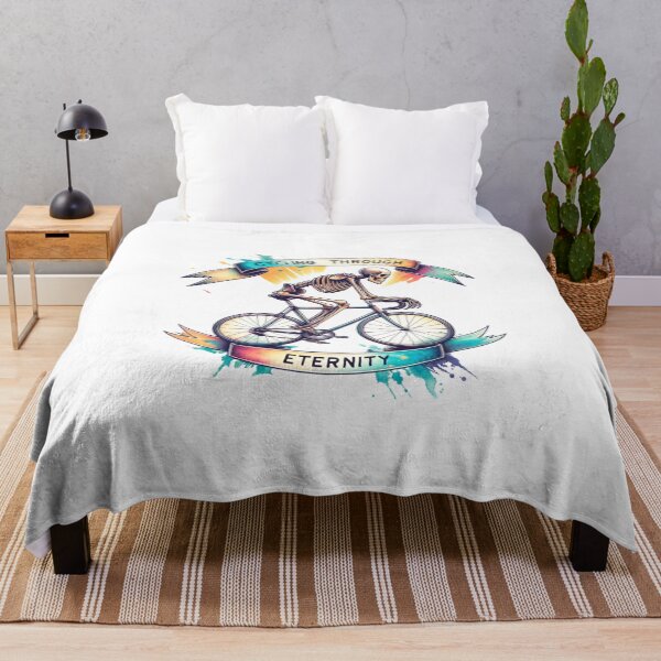 Item preview, Cycling Skeleton – "Cycling Through Eternity" Fun Design for T-Shirts, Mugs, Stickers & More designed and sold by artedigital99.